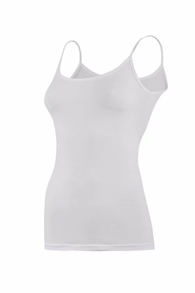 Yıldız Kadın Likralı İp Askılı Atlet 3'Lü Paket -2169-2170-2171-2172-2173-2174  Beyaz 2XL - Resim 2