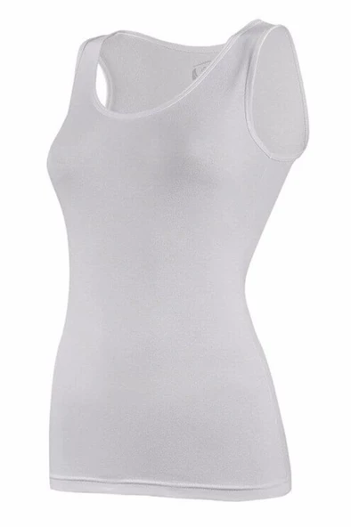 Yıldız Kadın Bambu Geniş Askılı Atlet 3'Lü Paket - 2365-2366  Beyaz XL - Resim 2