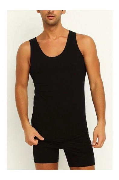 Yıldız Erkek Süprem Atlet - 135-136 - 1 Adet  Siyah 2XL - Resim 3