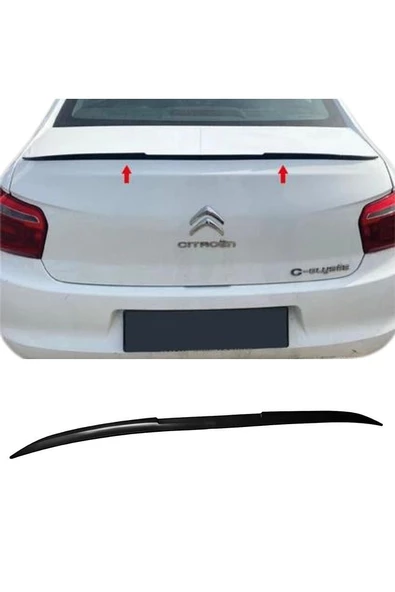 Citroen C-Elysee 2012>Uyumlu  Yarasa Spoiler Esnek Plastik 122 cm