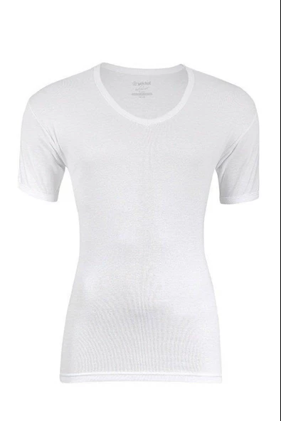 Yıldız Erkek Ribana V yaka Body Atlet - 1 Adet  Beyaz 2XL - Resim 3