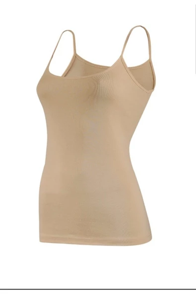 Yıldız Kadın Likralı İp Askılı Atlet 3'Lü Paket -2169-2170-2171-2172-2173-2174  XL Ten - Resim 7