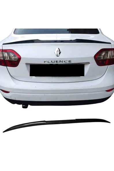 Renault Fluence 2010> Uyumlu Yarasa Spoiler Esnek Plastik 122 Cm Siyah