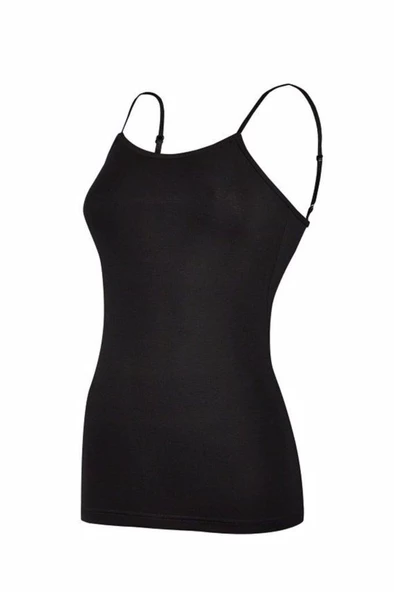 Yıldız Kadın Modal Ayarlanabilen Askılı Atlet 3'Lü Paket - 2185-2186-2187  Siyah L - Resim 2