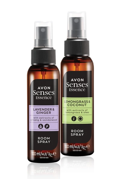 AVON Senses Limon Otu, Hindistan Cevizi Ve Lavanta, Zencefil Kokulu Oda Spreyi Paketi