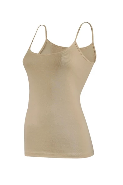 Yıldız Kadın Ribana Biyeli İp Askılı Atlet 3'Lü Paket - 2026-2043-2047  M Ten ürün görseli