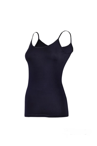 Yıldız Kadın Likralı İp Askılı Atlet 3'Lü Paket -2169-2170-2171-2172-2173-2174  XL Lacivert - Resim 5