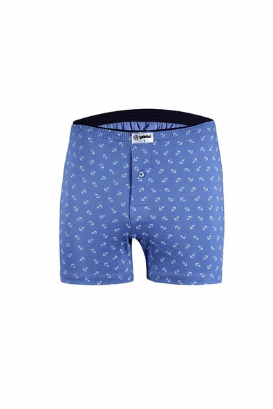 Yıldız Erkek Pamuklu Havlubel Düğmeli Desenli Boxer 43 - 6 Adet  2XL Karışık Renk - 8