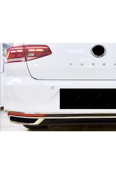 VW Passat B8,5 Krom Arka Tampon Alt Çıta 3 Parça 2019> Paslanmaz Çelik - 5