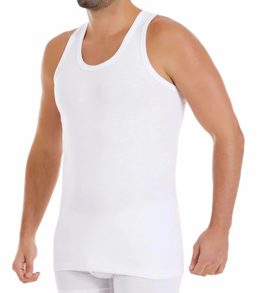 Yıldız Erkek Ribana Spor Atlet - 6 Adet  Beyaz XL - Resim 2