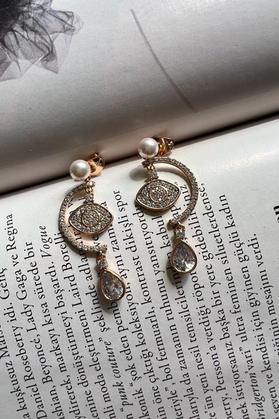 EYES DREAM ( ALTIN KAPLAMA KÜPE) ürün görseli 1