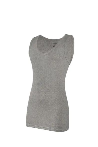 Yıldız Erkek Ribana Renkli Askılı Atlet - 3 Adet  Gri 3XL - Resim 4