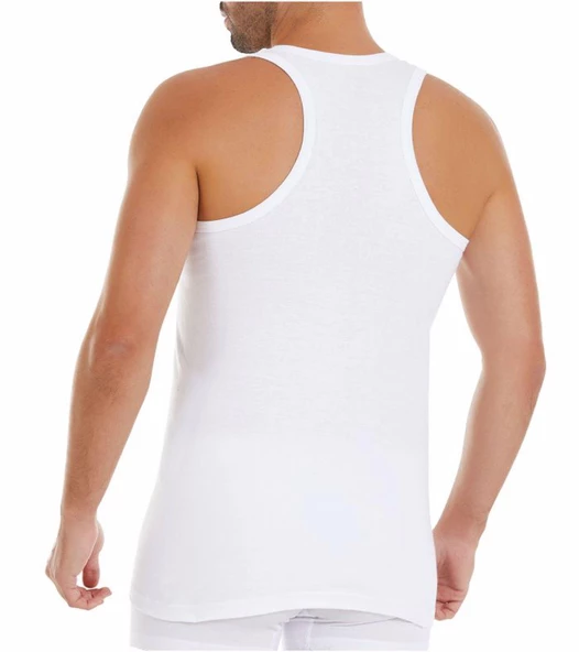 Yıldız Erkek Ribana Spor Atlet - 6 Adet  Beyaz XL - Resim 5