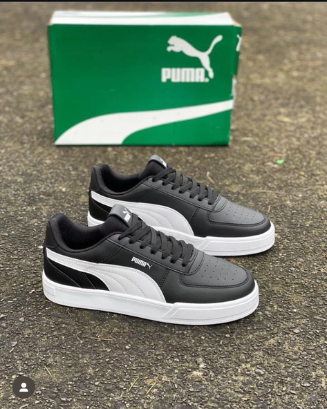 Puma caven siyah beyaz ünisex spor ayakkabı