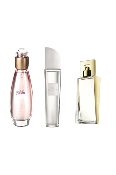 AVON Celebre Edt 50 Ml + Pur Blanca Edt 50 Ml + Attraction Edp 50 Ml Kadın 3lü Set