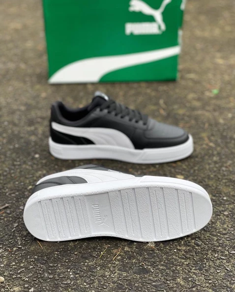 Puma caven  siyah beyaz ünisex spor ayakkabı - 2