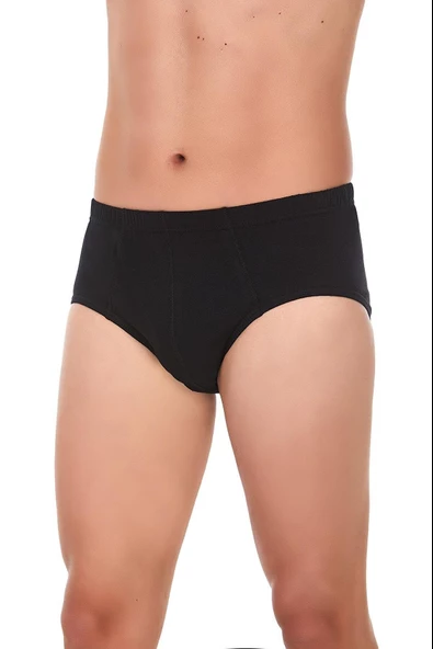 Yıldız Erkek Süprem Pamuklu Slip Külot 130-131 - 3 Adet  Siyah M