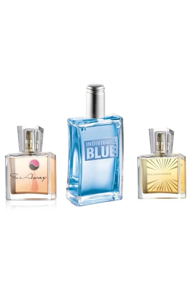 AVON Individual Blue 100 Ml Edt + Far Away 30 ml + Incadessence 30 ml Set