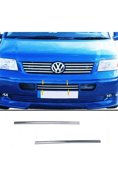Volkswagen T5 Transporter Krom Ön Tampon Çıtası 2 Prç 2003-2010 P. Çelik