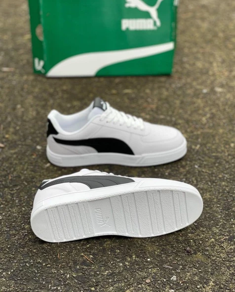 Puma caven beyaz siyah ünisex spor ayakkabı - 2