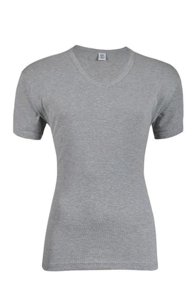 Yıldız Erkek Ribana V Yaka Body Atlet 60/62 - 6 Adet  Gri 2XL