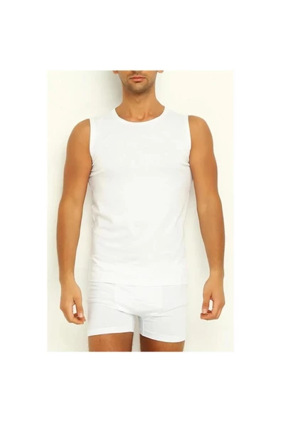 Yıldız Erkek Modal Sıfır Kol Atlet 75/76 - 3 Adet  Beyaz XL - Resim 2