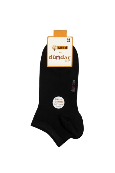 Dündar Kadın Modal Plus Patik Çorap 4506 -12 Adet  Siyah 36-40