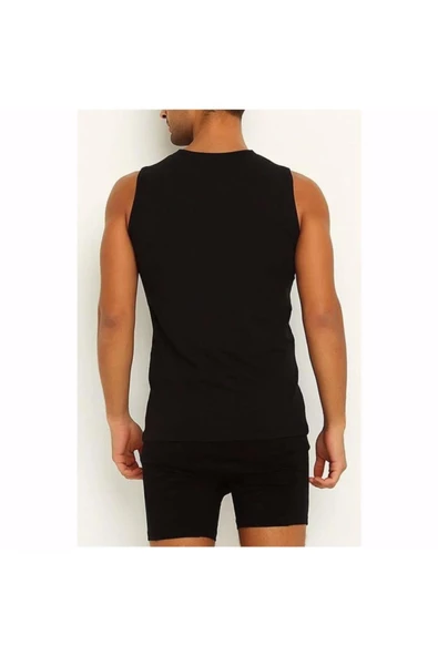 Yıldız Erkek Modal Sıfır Kol Atlet 75/76 - 3 Adet  Siyah 2XL - Resim 3