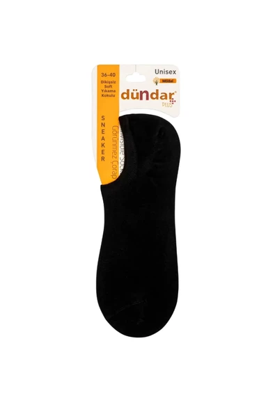 Dündar Kadın Modal Plus Pastel Renk Sneaker Çorap 6876 - 12 Adet  Siyah 36-40