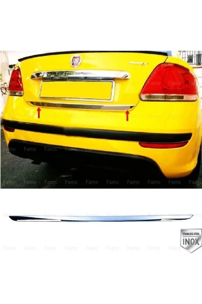 Fiat Linea Uyumlu Krom Bagaj Alt Çıtası 2012 Üzeri Paslanmaz Çelik - 5