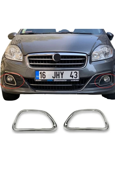 Fiat Linea Krom Sis Farı Çerçevesi 2 Prç. 2012 Ve Üzeri P.çelik