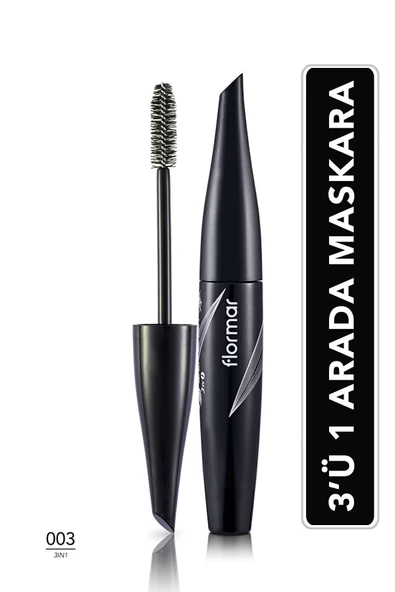 Flormar Hacim Veren 3 Etki 1 Arada Maskara (Siyah) - Spider Lash Mascara - 003 - 8690604110667