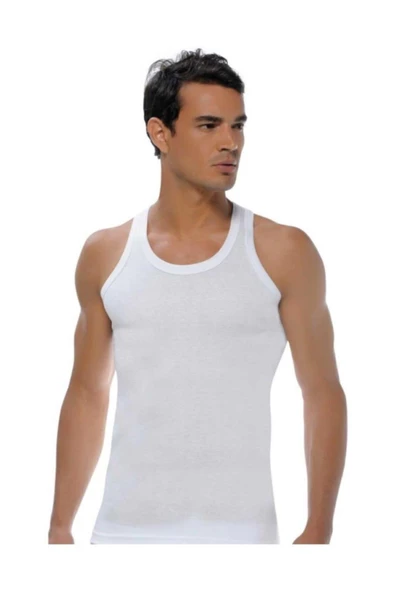 Gümüş Erkek Ribana Sporcu Atlet 4019 - 3 Adet  Beyaz M ürün görseli