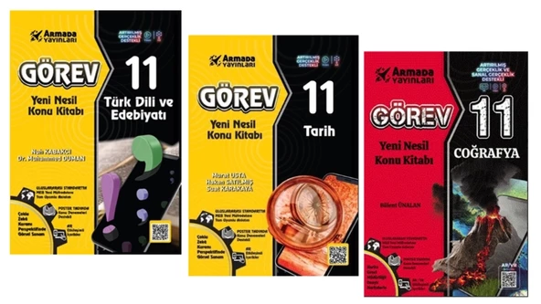 Armada 11.Sınıf Görev Türk Dili Ve Edebiyatı + Tarih + Coğrafya Konu Kitabı Yeni Nesil