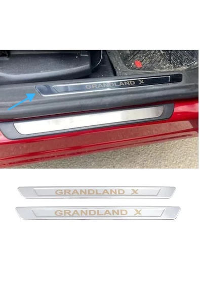 Opel Grandland X Krom Iç Kapı Eşiği 2 Parça 2017 Ve Üzeri Paslanmaz Çelik