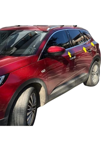 Opel Grandland X Krom Cam Alt Çıtası 6 Parça 2017 Ve Üzeri Paslanmaz Çelik - 4