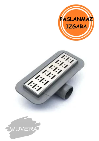 WUVERA 20 cm Duş Kanalı Yer Sifonu Gider Krom - Wuvera - 3