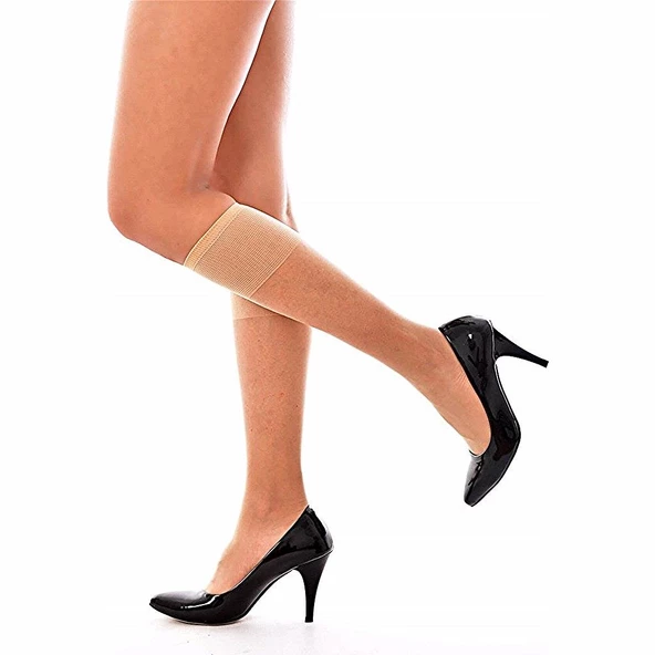 6 ADET PENTİ SÜPER İNCE 15'DEN MAT PANTOLON ÇORABI DİZ ALTI  Standart Ten - Resim 7