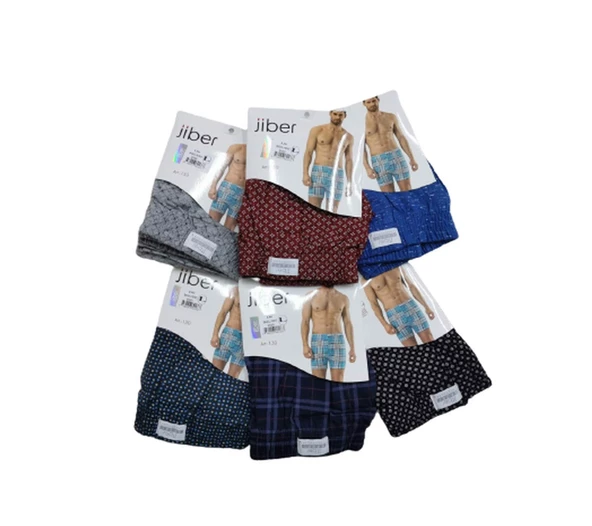 Jiber Erkek Baskılı Karışık Renk Boxer 130 - 12 Adet  L Karışık Renk