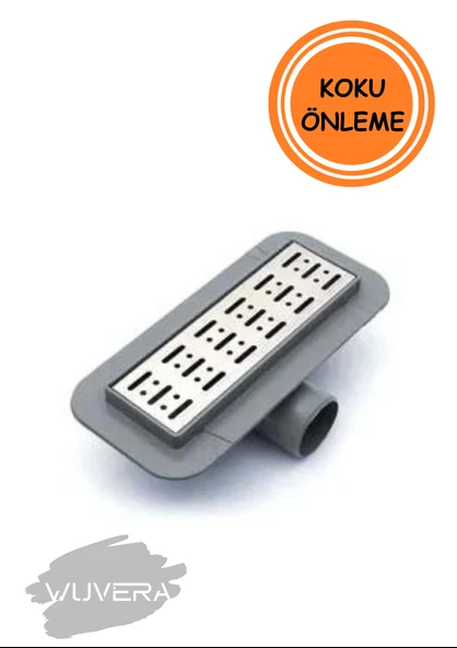 WUVERA 20 cm Duş Kanalı Yer Sifonu Gider Krom - Wuvera - 2