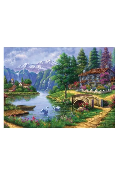 Art Puzzle Göl Köy - 1500 Parça 5371 - 2