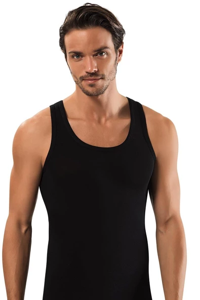 3'Lü ERDEM 1116 ERKEK LİKRALI ATLET  XL Siyah