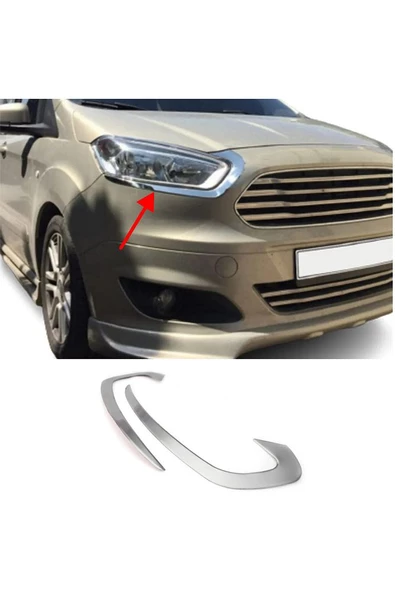 Ford Courier 2014> Far Kaşı Krom 2 Parça Uyumlu