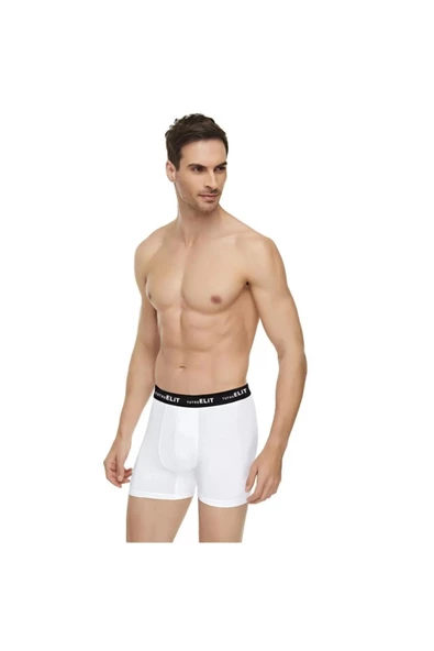 Tutku Elit Erkek Modal Elastan Spor Boxer 1252 - 9 Adet  Beyaz S