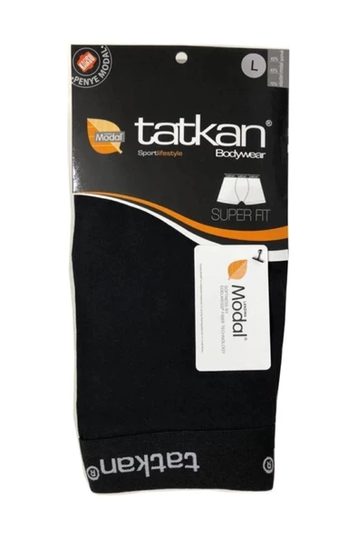 Tatkan Erkek Modal Penye Boxer - 6 Adet  Siyah M