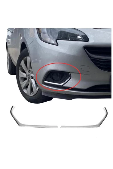 Opel Corsa E Krom Sis Farı Çerçevesi 2 Prç. 2014 Üzeri Paslanmaz Çelik