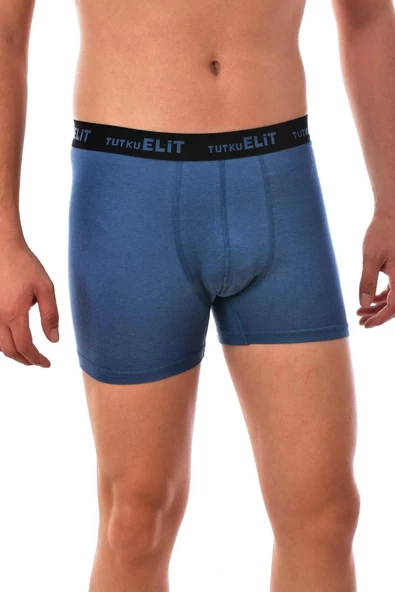Tutku Elit Erkek Modal Elastan Spor Boxer 1252 - 9 Adet  M Mavi