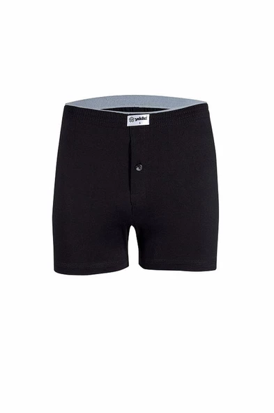 Yıldız 43 Erkek Havlubel Düğmeli Boxer  Siyah S