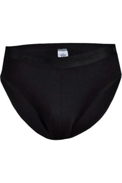 Yıldız Erkek Modal Kemer Slip Külot 65/67 - 6 Adet  Siyah M - 2