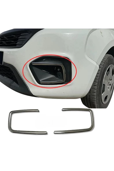 FIAT FIORINO 2016-2019 MAKYAJLI Krom Sis Far Çerçevesi 2 Prç. Paslanmaz Çelik